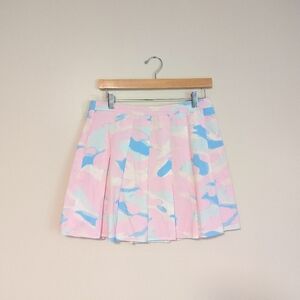 BP Nordstrom Pleated Cotton Candy Mini Skirt